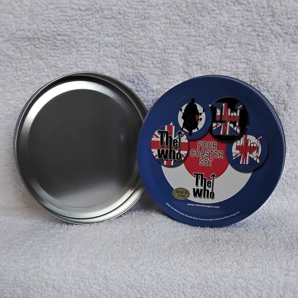 Sealed 2006 Set of 4 Round 4" Tho Who Coasters in Collector's Tin BNIP!! - Picture 2 of 2